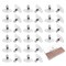 BEADNOVA Earring Backs Replacements Earring Backing Silver Plated Pierced Hypoallergenic Ear Stud Backs Stoppers Safety Bullet Clutch Earstud Backings with Pad for Posts (120pcs)